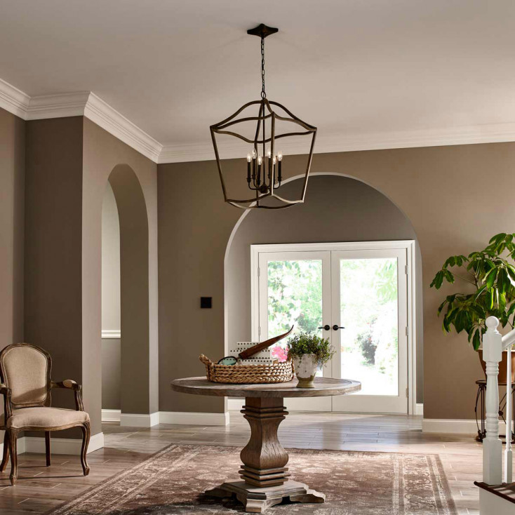 Lampada a sospensione grande in acciaio dal design moderno con 6 lampadine