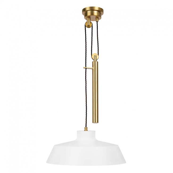 Lampada a sospensione moderna con altezza regolabile struttura in acciaio
