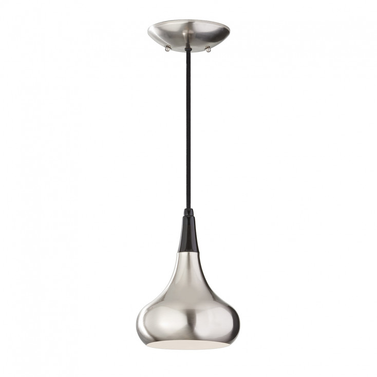 Lampada a sospensione piccola in acciaio diffusore a 1 luce dal design moderno