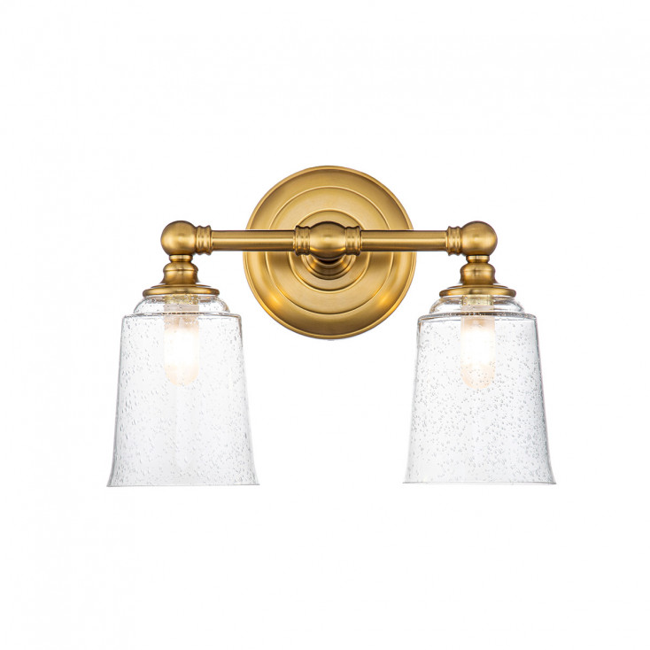 Lampada da parete in acciaio con 2 diffusori in vetro luce a LED G9