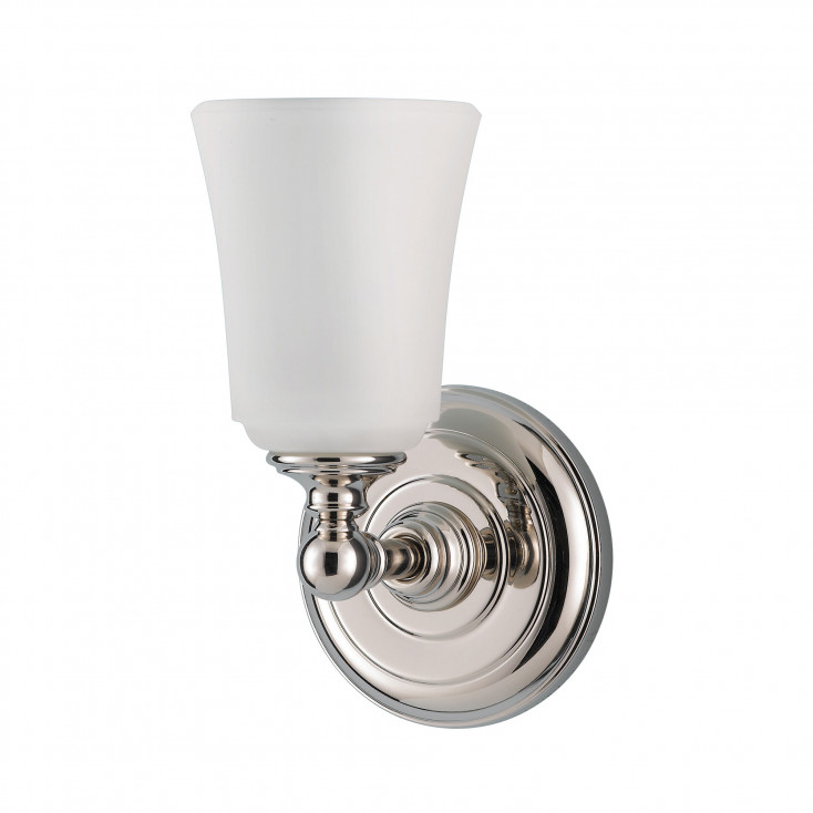 Lampada da parete in acciaio con diffusore in vetro a 1 luce a LED G9