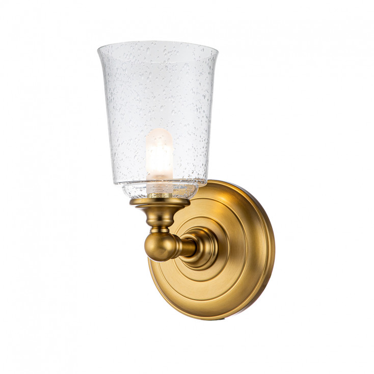 Lampada da parete in acciaio con diffusore in vetro a 1 luce a LED G9