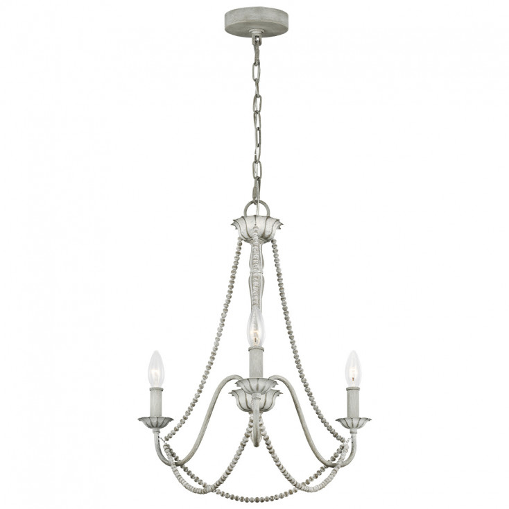 Lampadario piccolo classico in acciaio e strass in legno con 3 luci