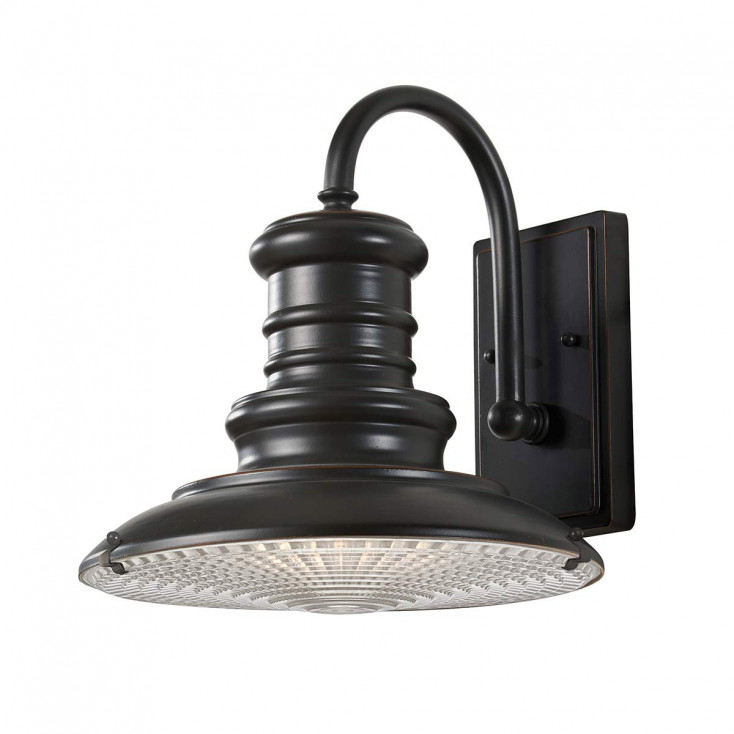 Lanterna da parete rustica per esterno in alluminio e diffusore in vetro