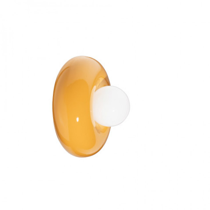 Applique da parete moderna in ceramica e diffusore in vetro