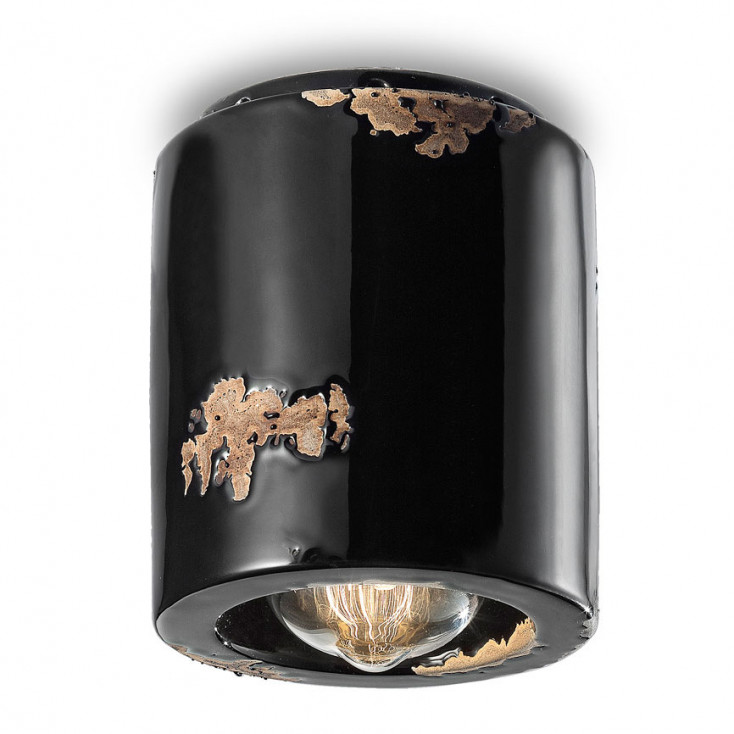 Faretto a soffitto cilindrico in ceramica in stile industrial