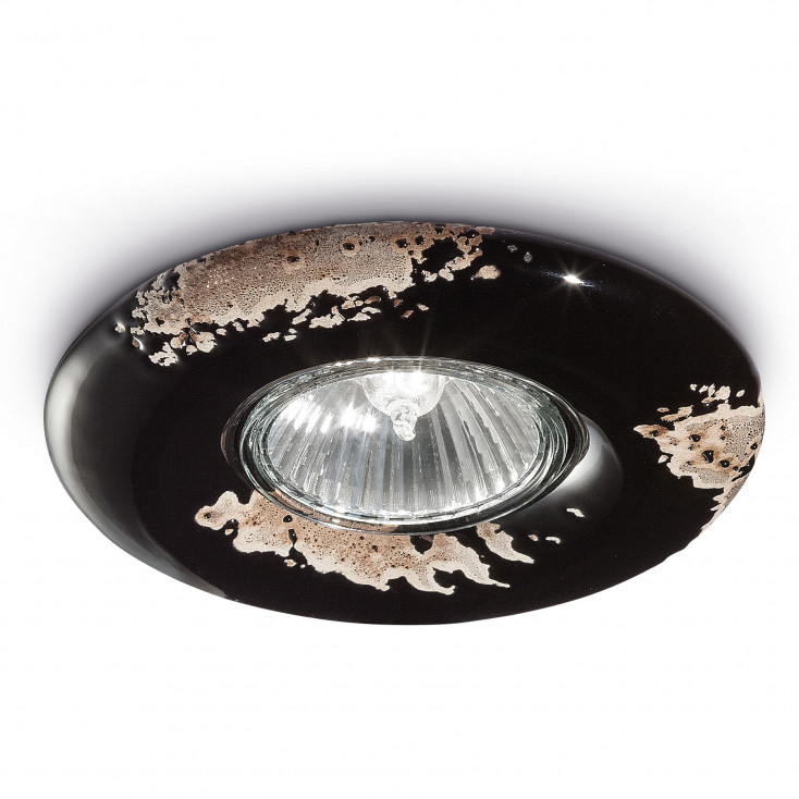 Faretto da incasso rotondo con struttura in ceramica in stile industrial