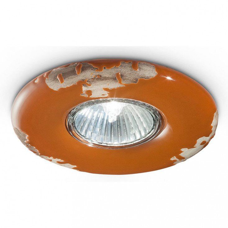 Faretto da incasso rotondo con struttura in ceramica in stile industrial