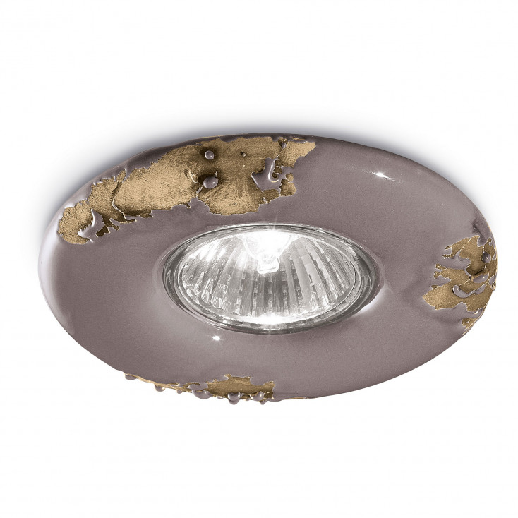 Faretto da incasso rotondo con struttura in ceramica in stile industrial