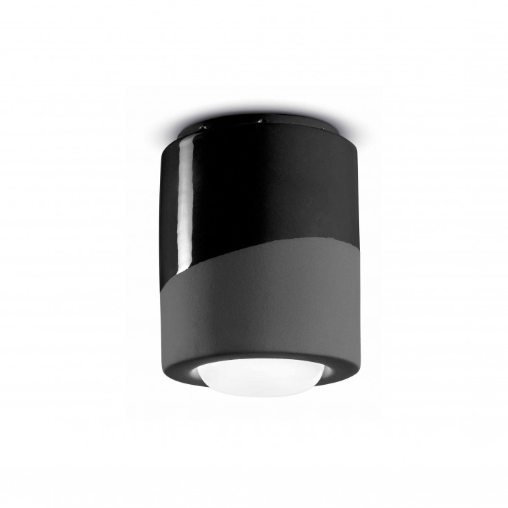 Faretto da soffitto grande rotondo interamente in ceramica dal design moderno