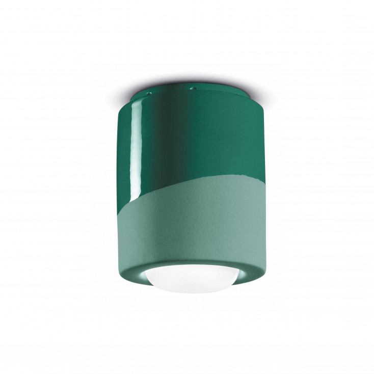 Faretto da soffitto grande rotondo interamente in ceramica dal design moderno