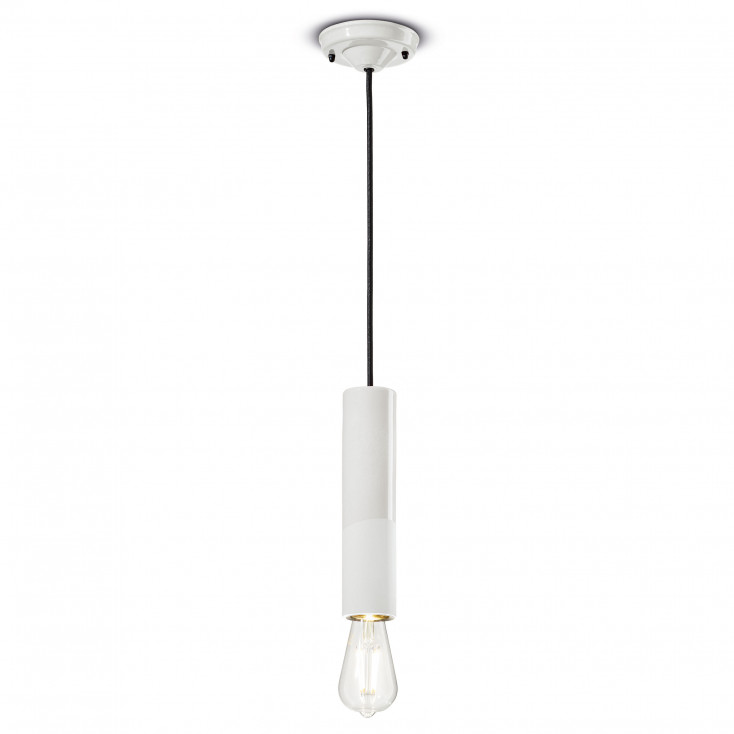 Lampada a sospensione grande rotonda interamente in ceramica dal design moderno