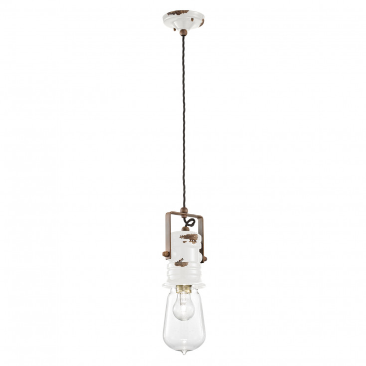 Lampada a sospensione in ceramica dal design industrial