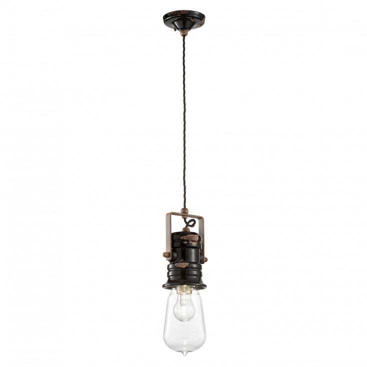 Lampada a sospensione in ceramica dal design industrial