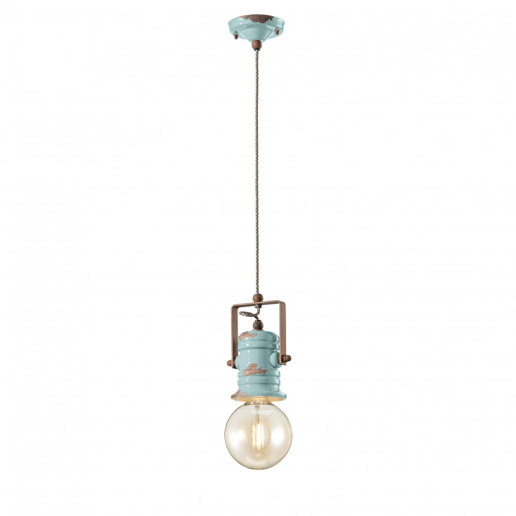 Lampada a sospensione in ceramica in stile industrial