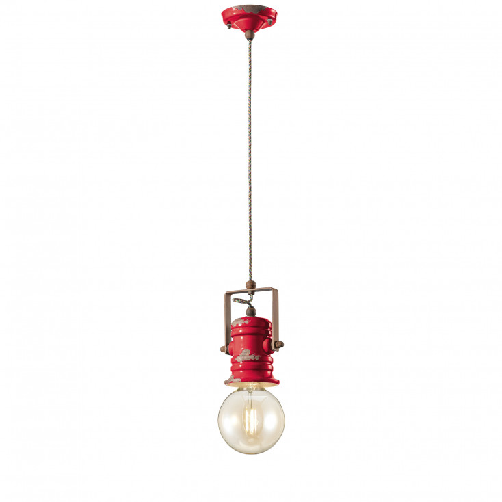 Lampada a sospensione in ceramica in stile industrial