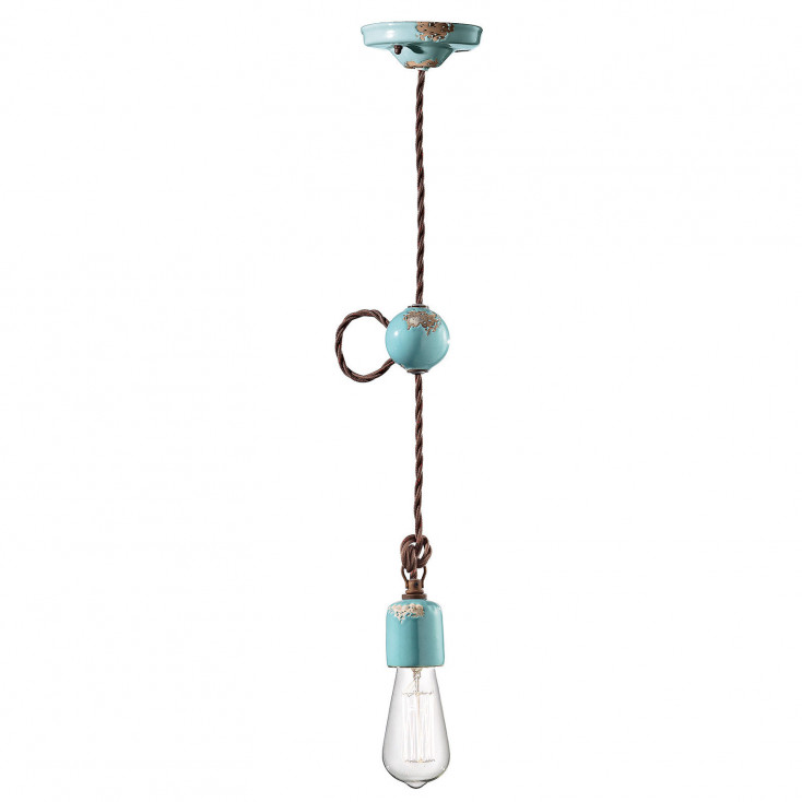 Lampada a sospensione in stile industrial con struttura in ceramica