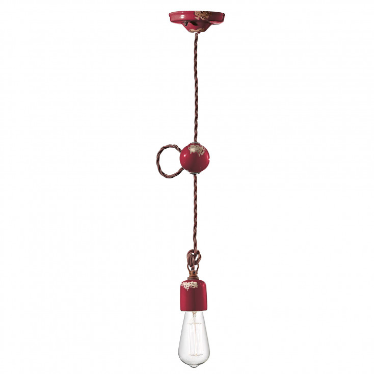 Lampada a sospensione in stile industrial con struttura in ceramica