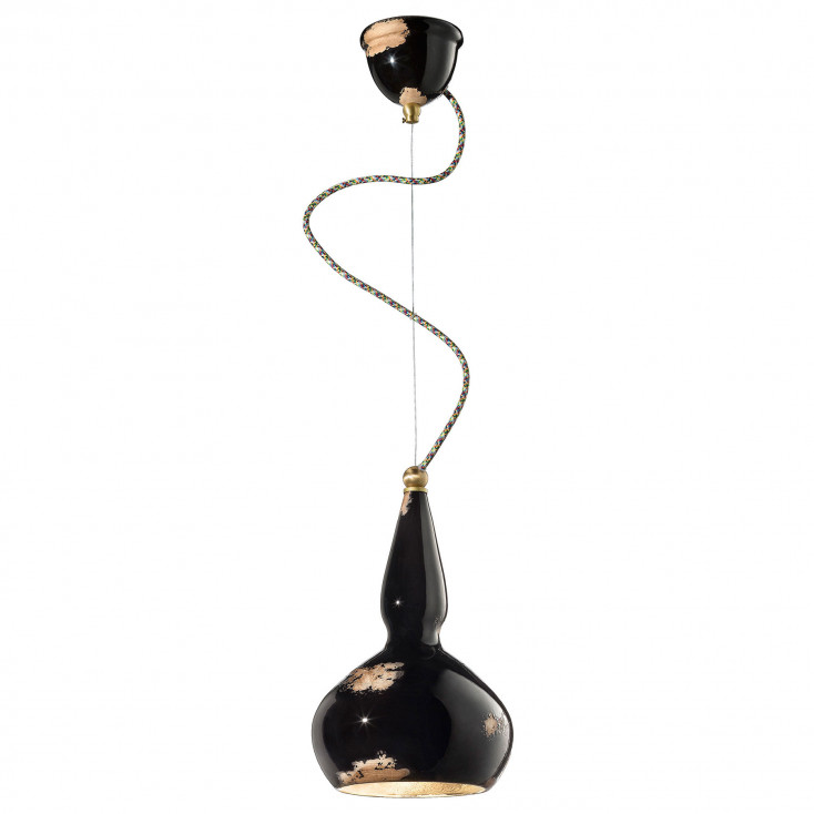 Lampada a sospensione in stile industrial interamente in ceramica