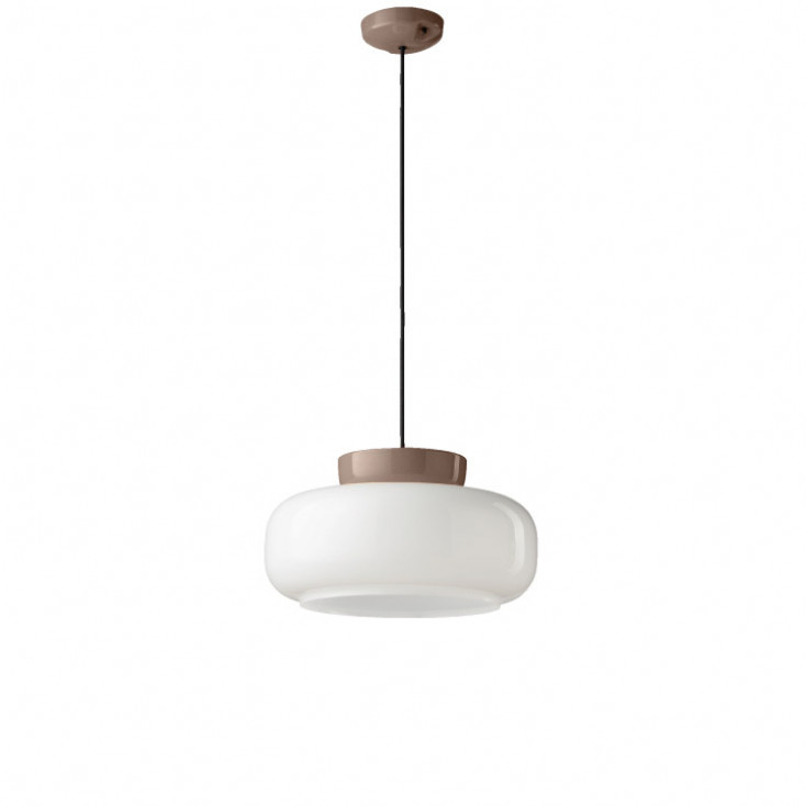 Lampada a sospensione moderna con diffusore largo in vetro