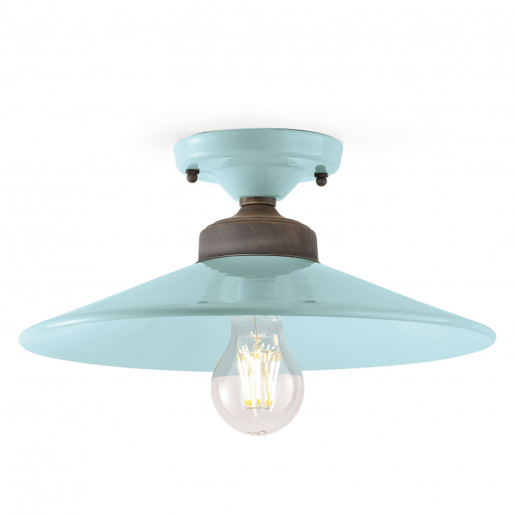 Plafoniera da soffitto in metallo e diffusore in ceramica in stile industrial