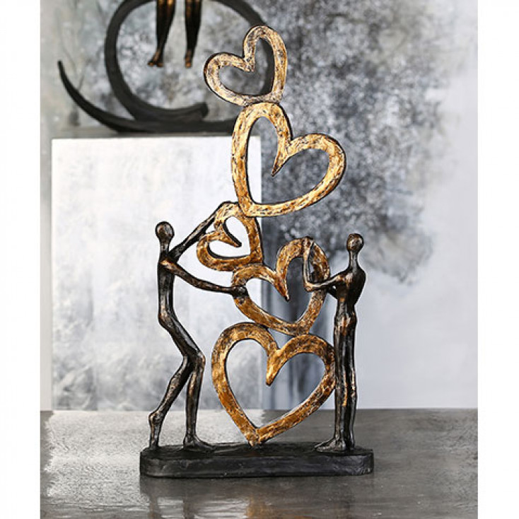 Scultura da tavolo con cuori
