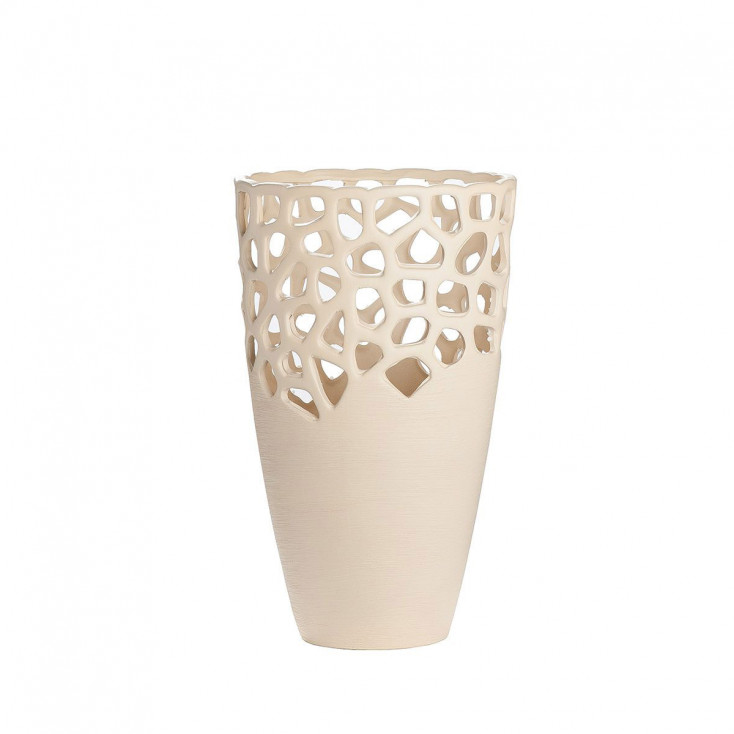 Vaso in ceramica svasato dal design moderno ed elegante