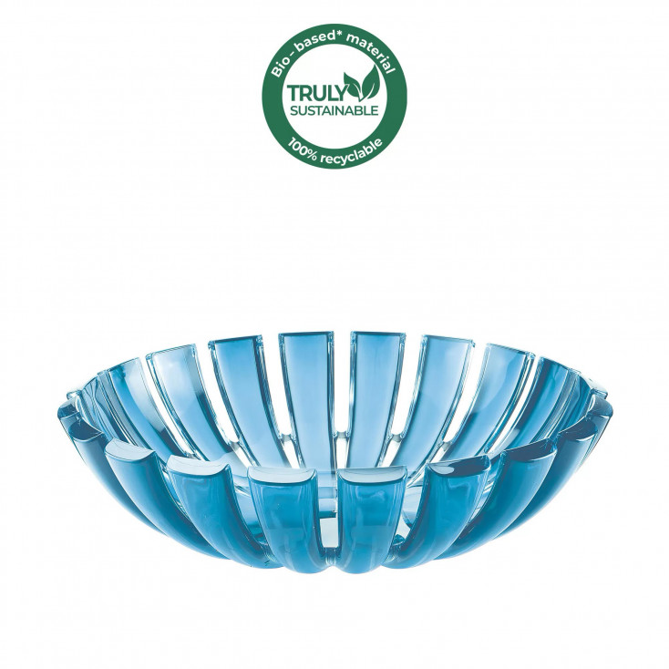 Cestino rotondo da tavola in eco-plastica dal design moderno