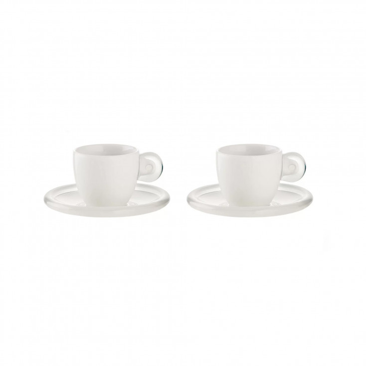 Tazzine da caffè con piattini Set 2pz