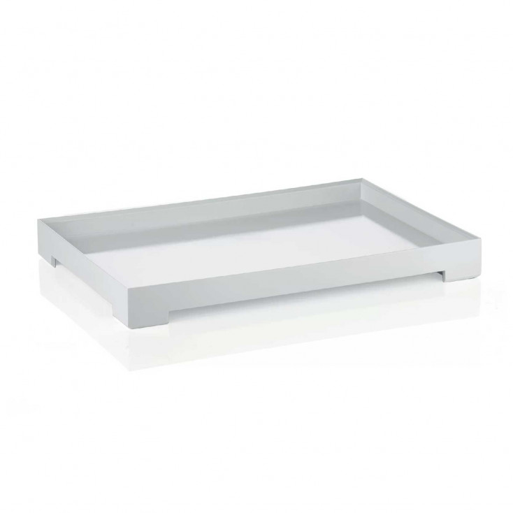 Vassoio grande dal design minimale con bordi rialzati in materiale plastico
