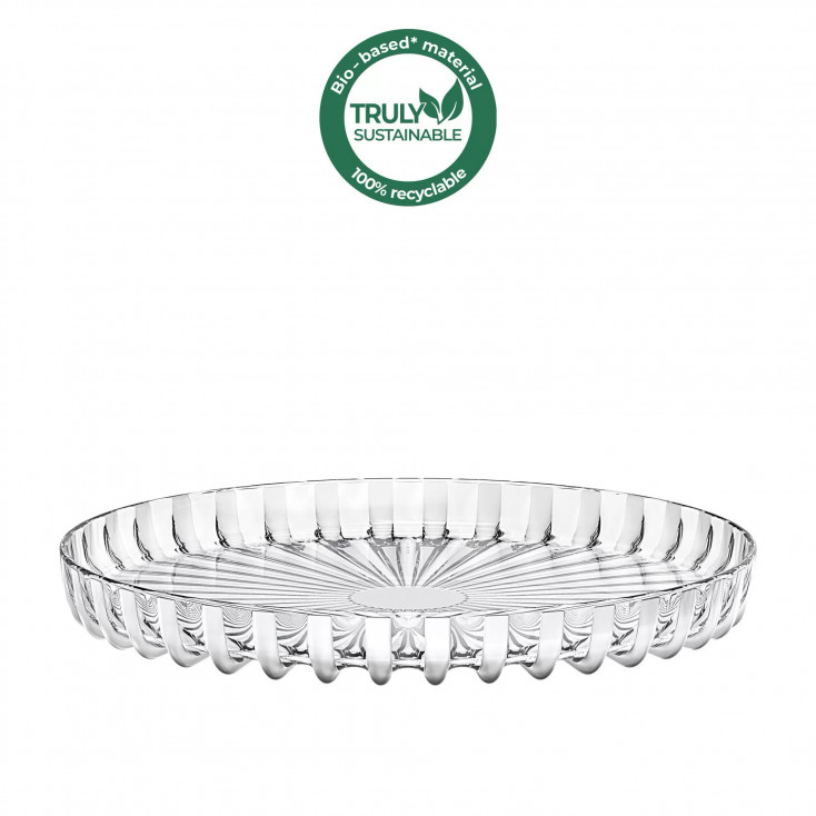 Vassoio rotondo in eco-plastica dal design moderno