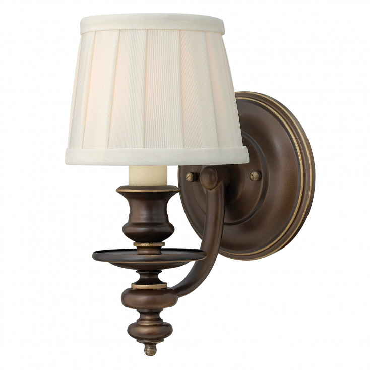 Applique a parete rustica in acciaio con diffusore in lino a 1 luce