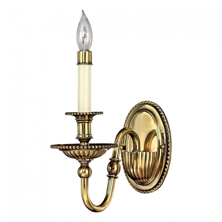 Applique da parete in ottone dal design classico con 1 diffusore