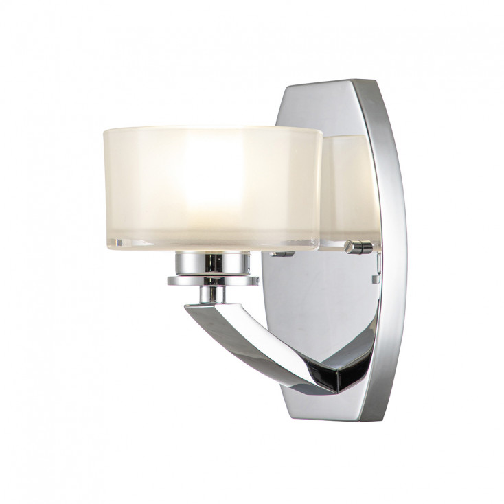 Lampada da parete in acciaio per bagno con diffusore in vetro a 1 luce a LED G9