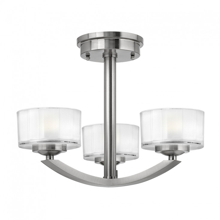 Lampada da soffitto da arredo con 3 diffusori in vetro con luce a LED G9