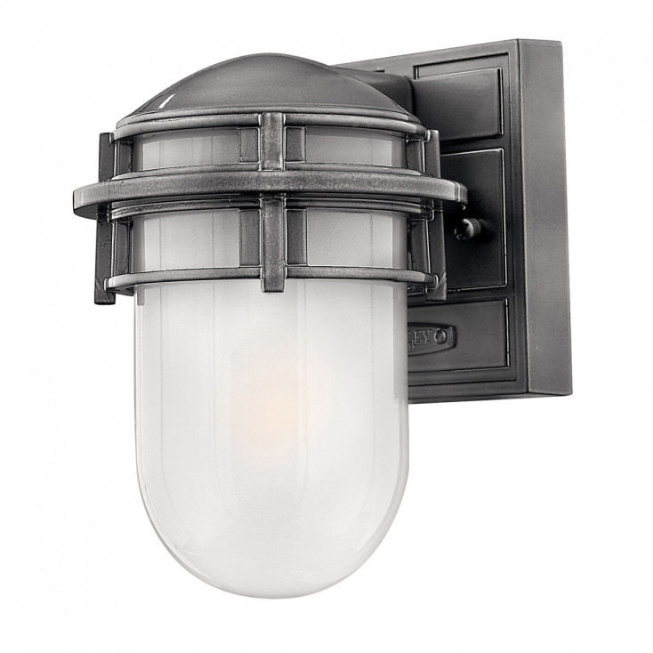 Lanterna a parete da esterno in alluminio e diffusore in vetro a 1 luce