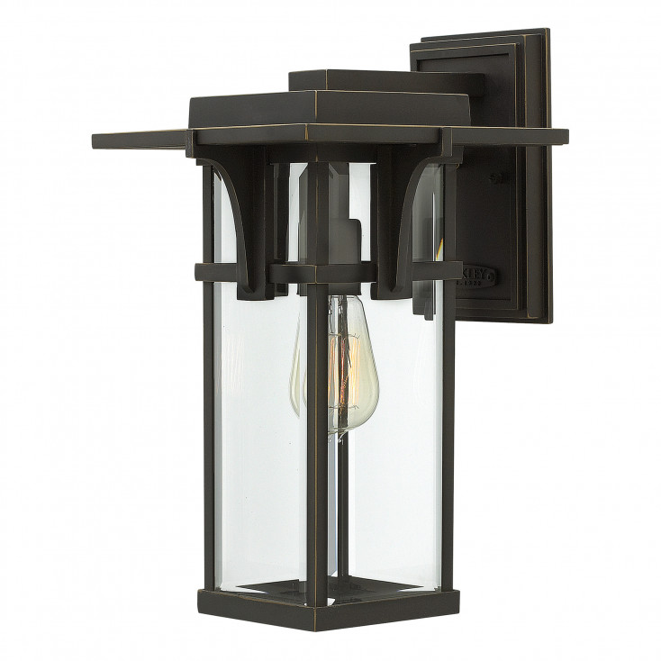 Lanterna da parete in alluminio media da esterno con diffusore in vetro 1 luce