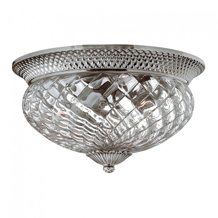 Plafoniera da soffitto grande rustica in acciaio e diffusore in vetro a 3 luci