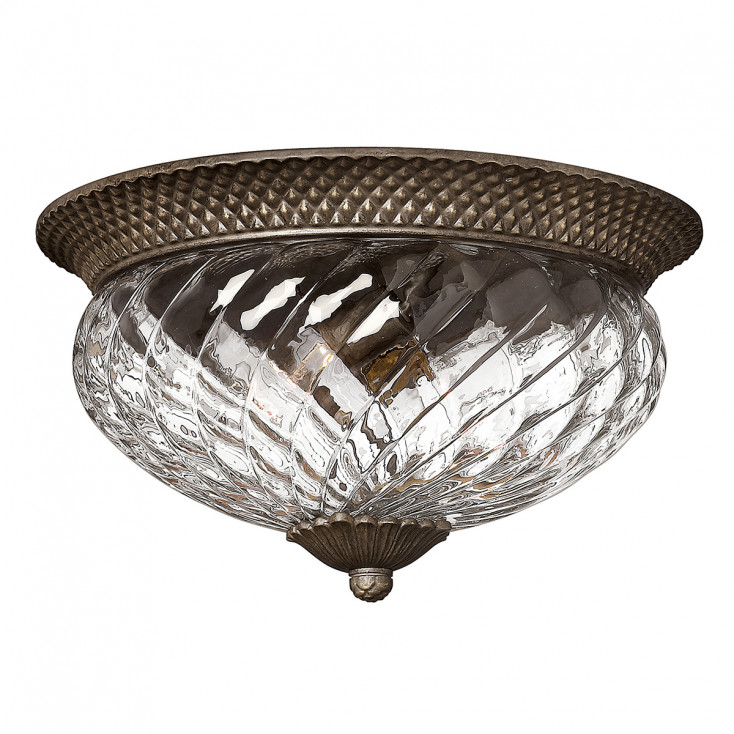 Plafoniera da soffitto grande rustica in acciaio e diffusore in vetro a 3 luci