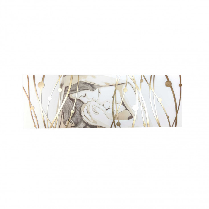Capezzale da parete in legno con incisioni a laser dal design moderno 150x50