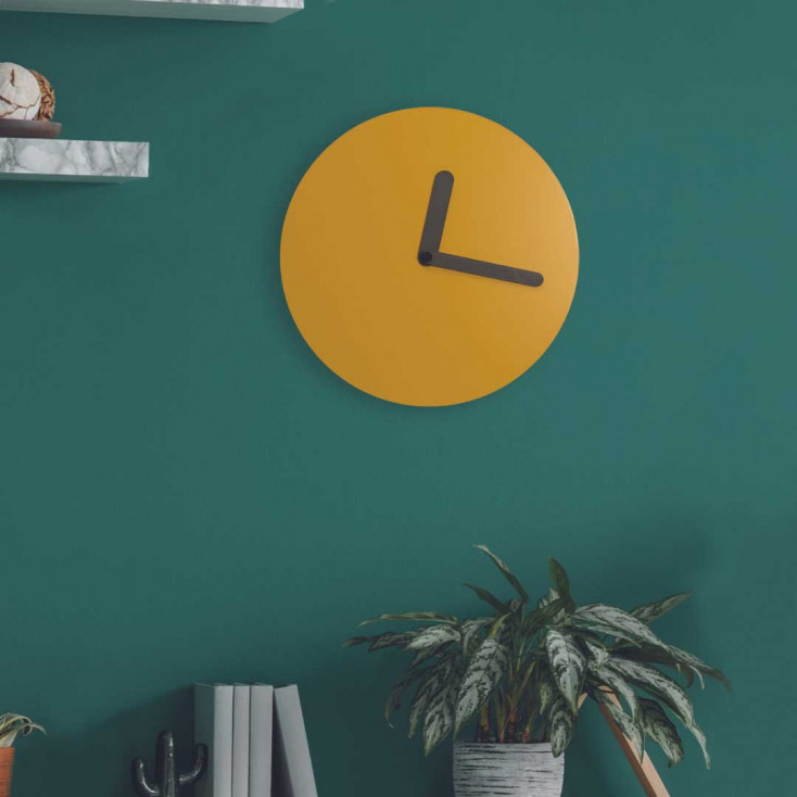 Orologio da parete rotondo in legno dal design moderno minimalista