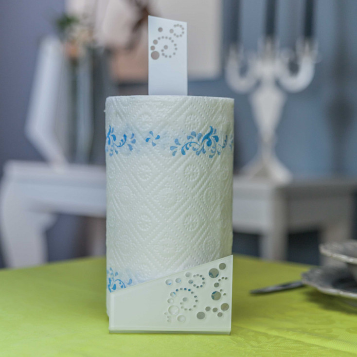 Portascottex portarotolo di carta con struttura in plexiglass dal design moderno