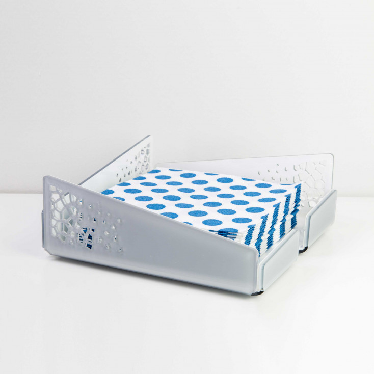 Portatovaglioli in plexiglass traforato dal design moderno ed elegante