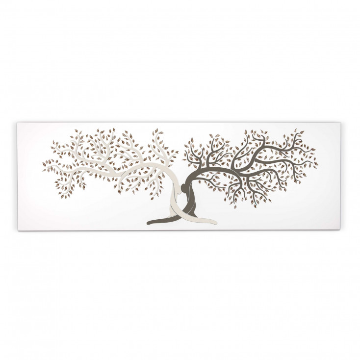 Quadro moderno interamente in legno con raffigurazione incisa a laser 150x50