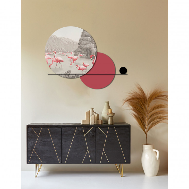Quadro pannello in legno dal design moderno con stampa applicata