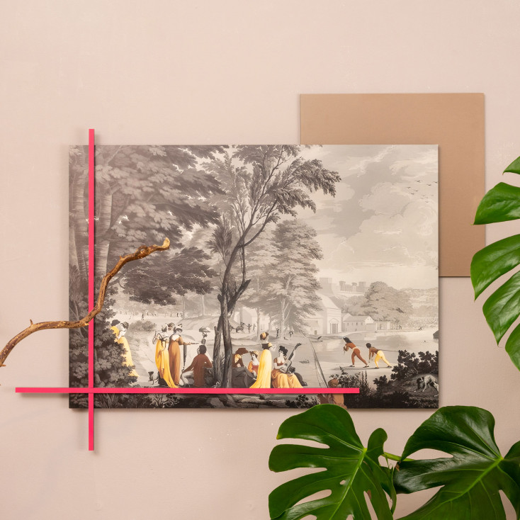 Quadro pannello in legno dal design moderno con stampa applicata