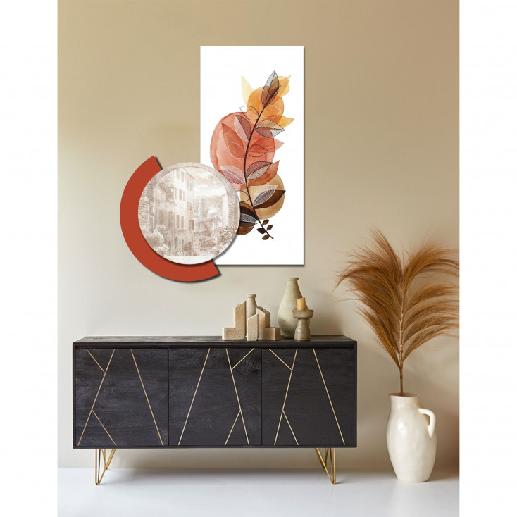 Quadro pannello in legno dal design moderno con stampa applicata