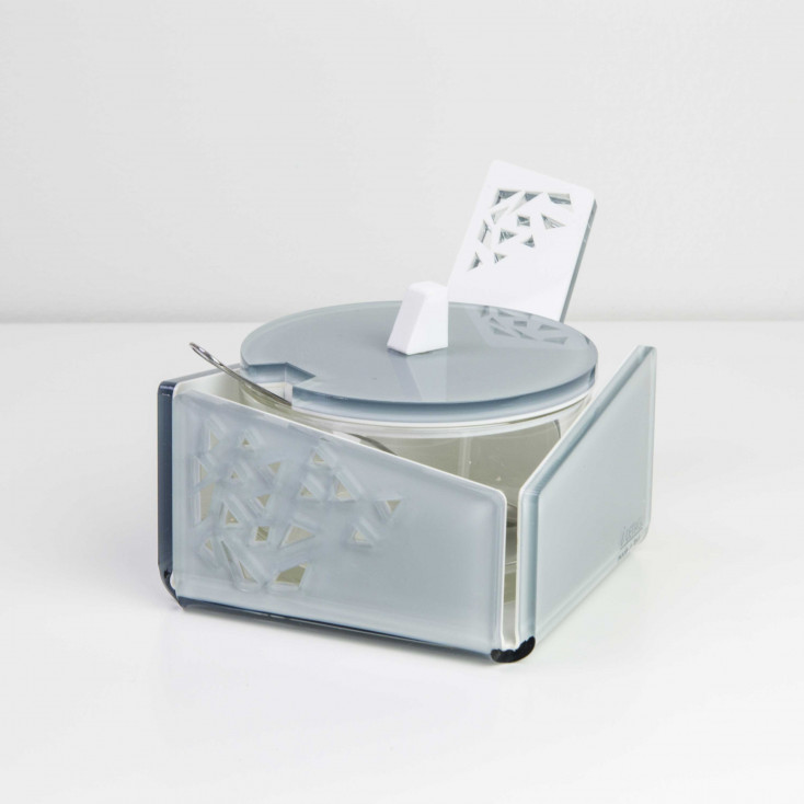 Zuccheriera da tavola con struttura in plexiglass dal design moderno ed elegante