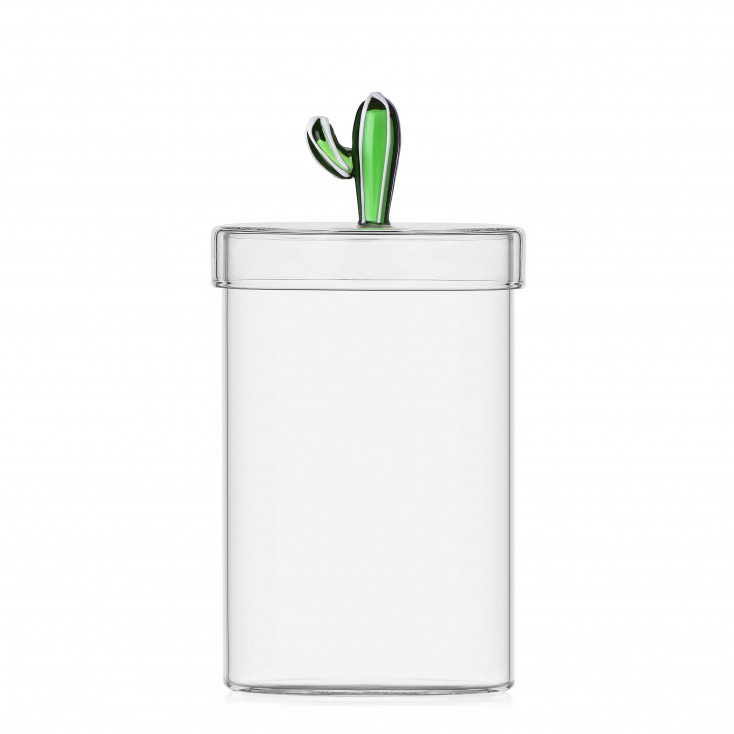 Barattolo in vetro dal design moderno "Cactus Fiore"