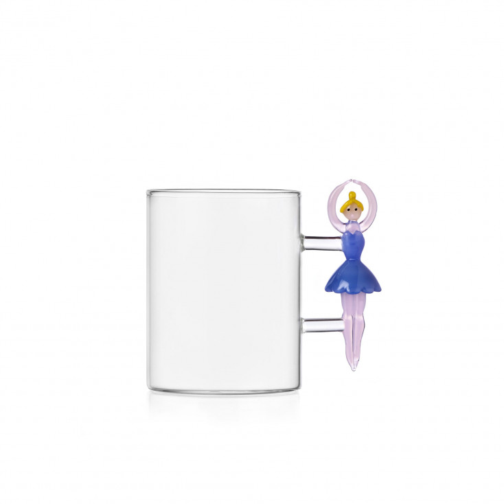 Mug in vetro con ballerina